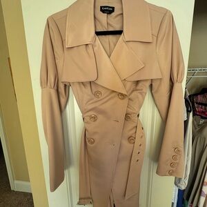 bebe Blush pink Double-Breasted Trench Coat